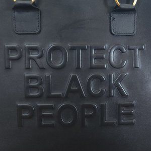 Protect Black People - Vegan Leather Bag (BLACK)